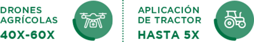 Drones Agrícolas 40X - 60X / Aplicación de tractor hasta 5X